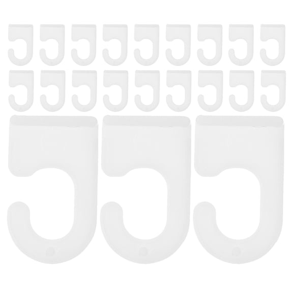 VORCOOL 50Pcs Hanging Hooks for Scroll Posters Sturdy White Plastic Fixing for Office and Home