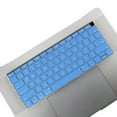 thumbnail image 1 of stanreset Keyboard Cover Laptop Waterproof Dustproof Keyboard Silicone Film Replacement for Macbook Air, Half-transparent, Blue, 1 of 8