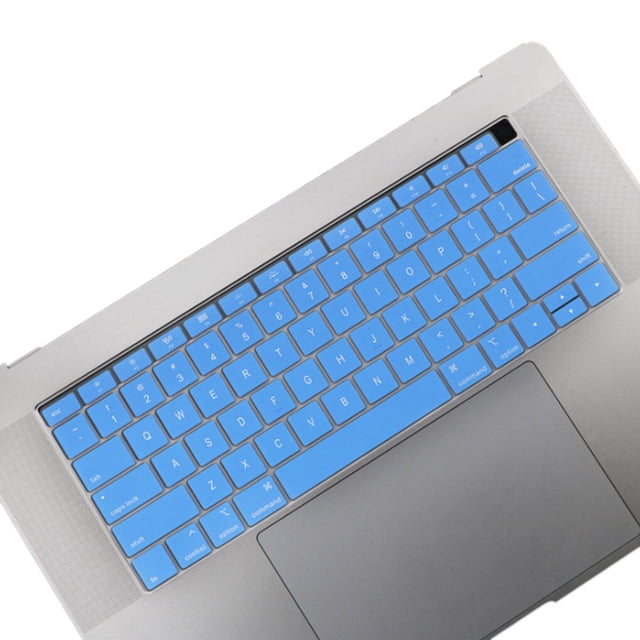 relayinert Keyboard Cover Laptop Waterproof Dustproof Keyboard Silicone Film Replacement for Macbook Air, Half-transparent, Blue