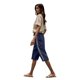thumbnail image 5 of Pantalones de la Cintura Elástica de las Mujeres Medio Pantalones Cortos Botones de la Cintura Elástica de Verano Lino Bolsillos Pantalones, Lino de Algodón, 5 of 9