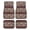 Aztec Cowhide Pattern, variant on Pzuqiu Galloping Horses on US Flag Car Floor Mats 4 PCS, Automotive Car Floor Mat Polyester Protect Your Vehicle's Interior Anti-slip Backing Compatible