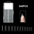 thumbnail image 2 of Pack of 240 False Nail Extension Decoration Simulation Manicuring Tools Set DIY Fake Fingernail Tips Sticky Simulation Portable Household Manicuring Tools Type 3, 2 of 6
