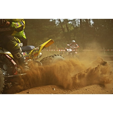 LAMINATED POSTER Motorcycle Sand Quad Enduro Atv Cross Motocross Poster Print 24 x