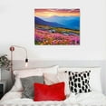 thumbnail image 4 of Nawypu  Purple Mountain Fall Canvas Wall Art Landscape Picture Prints Modern Painting, Wildflowers Scenery Artwork Framed for Living Room Bedroom Bathroom Home Office Wall Decor, 4 of 4