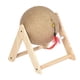 thumbnail image 1 of Poste rascador para gatos, pelota de juguete, soporte de madera, Protector de muebles en forma de V, duradero con campana y pluma interactiva para, 1 of 9