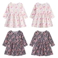thumbnail image 7 of KYAIGUO 6M-6T Baby Toddler Girls Floral Long Sleeve Dress Spring Fall Casual Princess Dresses Infant Floral Prints Sundress Dress, 7 of 7