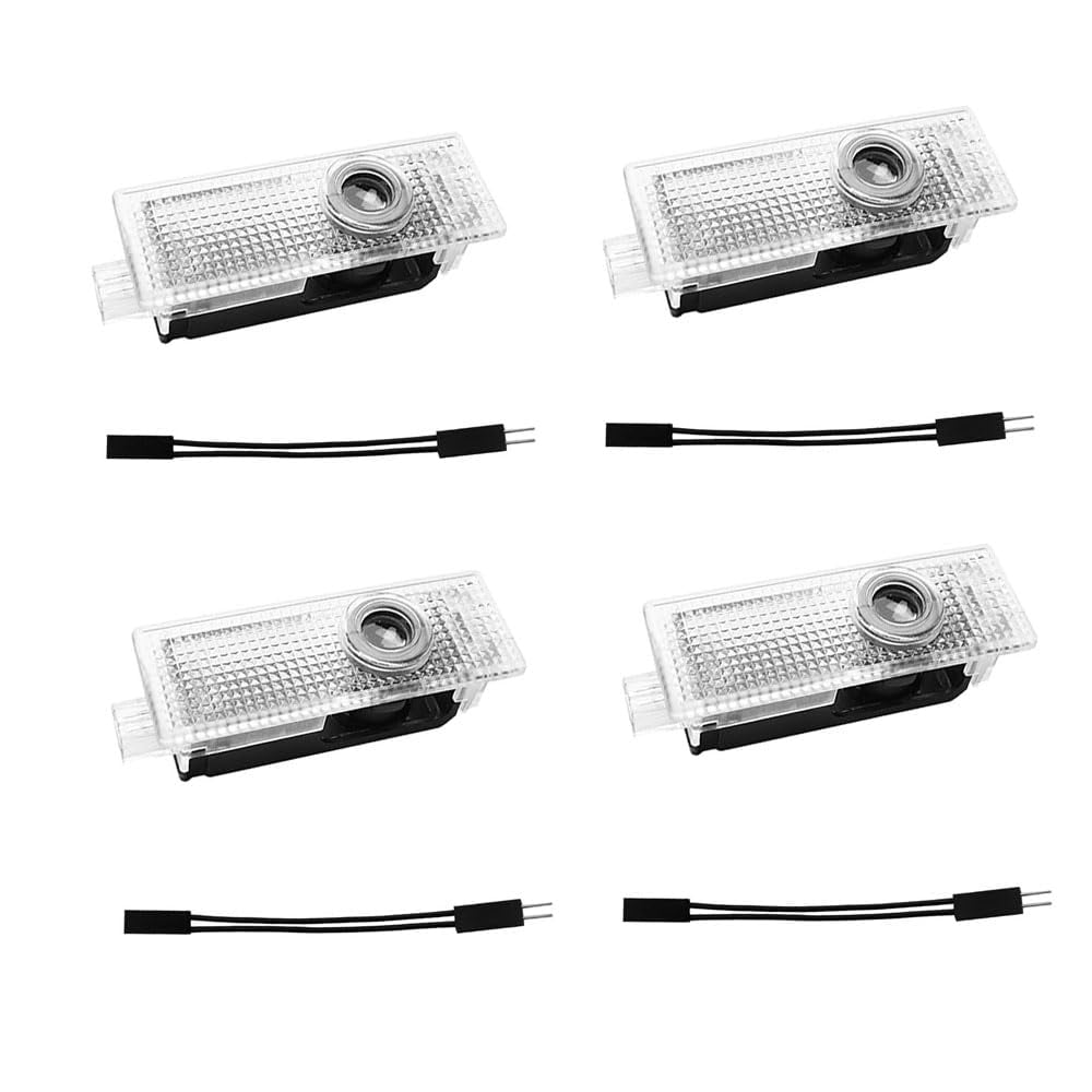 Krewua 2 x Nooit vervagende 4K HD autodeurlampen, deurprojectielampen, compatibel met 1/2/3/4/5/6/7/X1/X2/X3/X4/X5/X6/X7/Z/GT