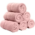 thumbnail image 2 of Luxury Hotel & Spa Quality, Quick Dry 100% Turkish Cotton 700 GSM, Eco Friendly Towel, for Bathroom, Gymand Kitchen Dobby Border Soft Hand Towel Set 16 X 30, Pink, Hand Towels - Set of 6, 2 of 5