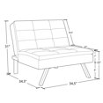 thumbnail image 2 of DHP Chelsea Black  Faux-Leather Convertible Chair, 2 of 3