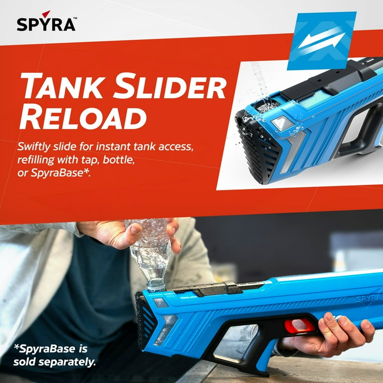 水鉄砲　Spyra Go Amazon.com: SPYRA Electric Water Blaster, Outdoor Squirt Gun with