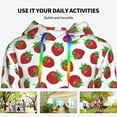 thumbnail image 4 of Kdxio Hand Drawn Strawberry Print Womens Oversized Hoodies Sweatshirts Hooded Pullover Tops Sweaters Casual-XX-Large, 4 of 7