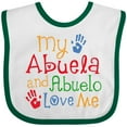 thumbnail image 3 of Inktastic My Abuela and Abuelo Love Me Boys or Girls Baby Bib, 3 of 4