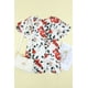 thumbnail image 2 of ABPHQTO Camisa De Mujer De Manga Corta Con Volantes Y Botones Con Estampado Floral Blanco, 2 of 5