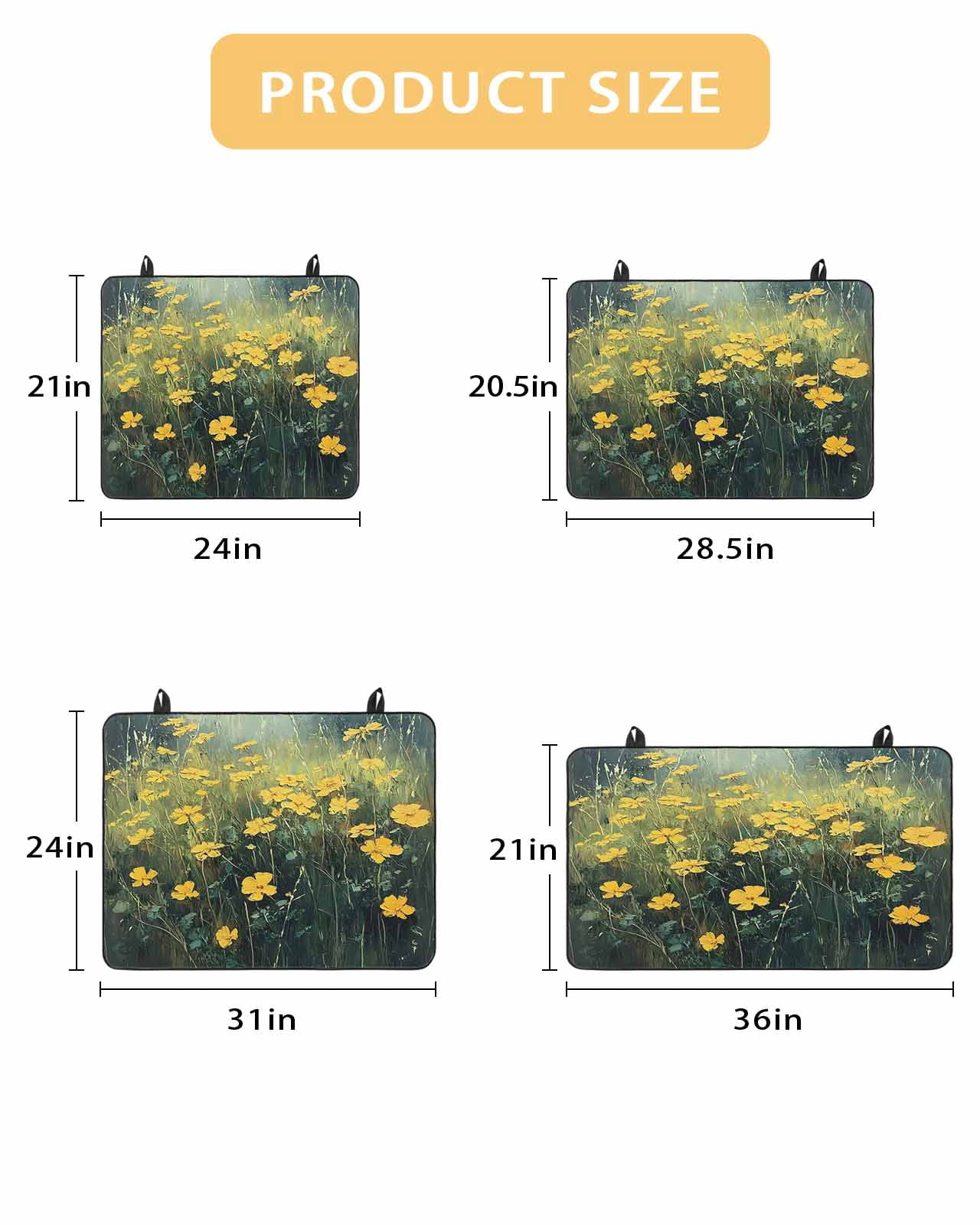 nqOlkjepod Large Induction Cooktop Protector Mat 36"x21", Yellow Spring Floral Stove Top Covers for Electric Stove, Modern Oil Painting Summer Botanical Stove Burner Cover Mats Stove Cover