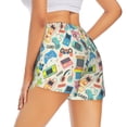 thumbnail image 3 of Goofa Playing Video Games Printed Women 2 in 1 Running Shorts,Quick Dry Athletic Workout Shorts,High Waisted Athletic Shorts with Liner Pockets-X-Large, 3 of 9