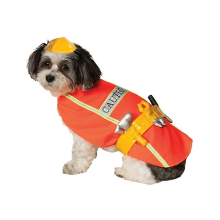 Construction Worker Orange Vest Pet Dog Cat Halloween Costume