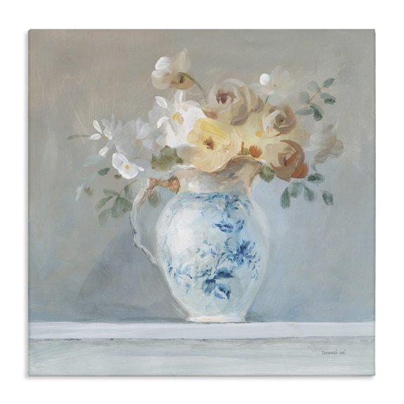 Stupell Industries Heirloom Flower Bouquet Botanical & Floral Painting Gallery Wrapped Canvas Art Print Wall Art, 17 x 17