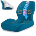 thumbnail image 2 of Cojin para Coxis y Ciatica Lumbar, Coj&iacute;n de Espalda y de Silla Combinado, Asiento para Silla de Oficina de Memory Foam,Aliviar La Ci&aacute;tica,Con Funda Lavable,Favorece La Circulaci&, 2 of 8