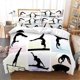 thumbnail image 1 of Duvet Cover 200x200 Cm Gymnastics Double Bed Set With 1 Duvet Cover And 2 Pillowcases 65 X 65 Cm For Adults, 1 of 5