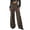 Grey, variant on Gpoecd Plus Size Pants High Waist Casual Trousers with Irregular and Flowy Ribbon Detail Loose Fit Straight Leg for Everyday Comfort Wide Leg Trousers Women Beige,S