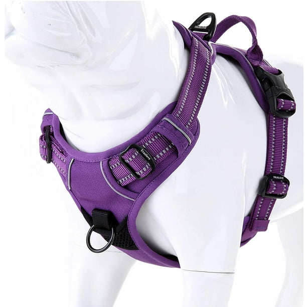 Juxzh Truelove Soft Front Dog Harness Best Reflective No Pull Harness With Handle And 2 Leash Attachments Walmart Com Walmart Com
