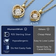 thumbnail image 6 of MomentWish 14K Gold Plated Moissanite Dance Necklace for Women Sterling Silver Heart Necklace Valentine's Day Gift, 6 of 8