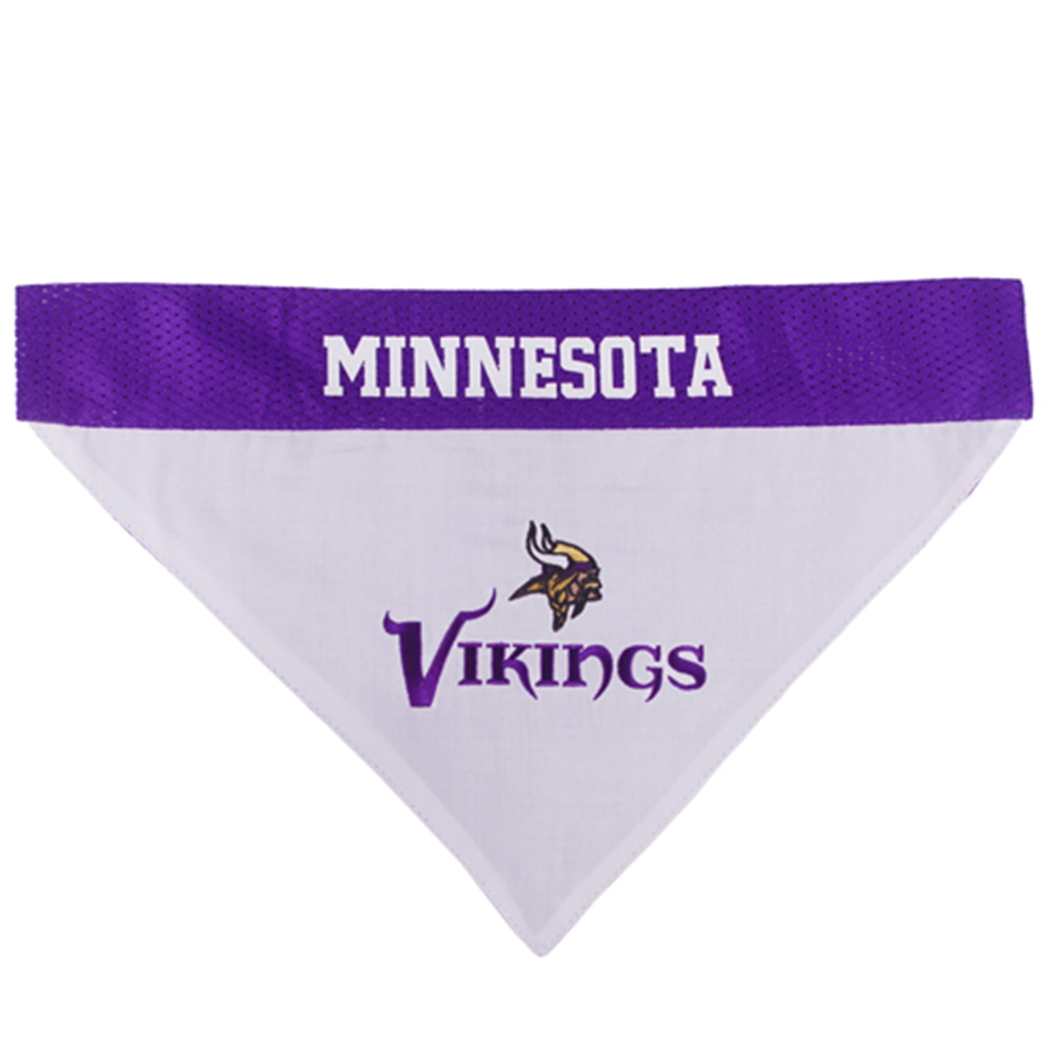 Pets First NFL Minnesota Vikings Dog Bandana - Licensed, Reversible Pet Bandana - 2 sided Bandana