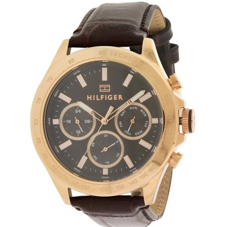 Tommy Hilfiger Sophisticated Sport Leather Chronograph Men's Watch, 1791225