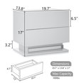 thumbnail image 4 of Hommpa Nightstand 3 Color LED Auto Sensor Light Modern Bedside Table White, 4 of 11