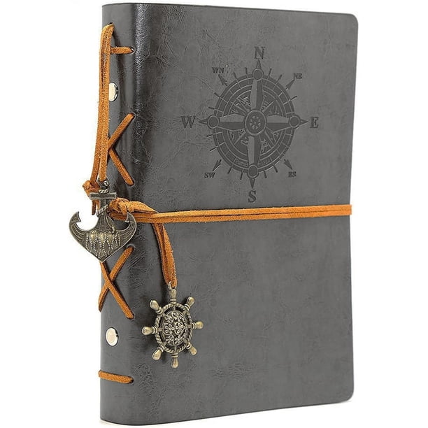 Cuaderno De Notas De Cuero PU - Asixx - 72 Hojas - Ideal Para Diario, Viajes O Regalo