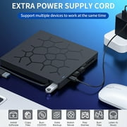 External CD/DVD Drive for Laptop, DVD Player for Laptop, 8 in 1 USB 3.0 Ultra-Slim Portable, CD Burner External Disk Drive Optical Compatible with Laptop Desktop Mac,Windows 11/10/8/7 Linux