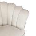 thumbnail image 6 of Novogratz Presley Modern Glam Seashell Accent Chair, Cream Velvet, 6 of 10