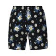 thumbnail image 5 of Rocae Daisies Flowers for Men's Swim Trunks Quick Dry With Two Side Pockets and One Lined Patch PocketSmall, 5 of 9