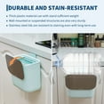 thumbnail image 5 of 1.8 Gallon Kitchen Hanging Small Trash Can with Stainless Steel Lid, Odor-Free Compost Bin, Space-Saving Garbage Can for Cabinet, Under Sink, RV, Bathroom, Green, 5 of 7