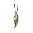 thumbnail image 1 of Yellow Plated Stainless Steeel Angel Wing Charm Pendant Necklace with Chain, 1 of 4