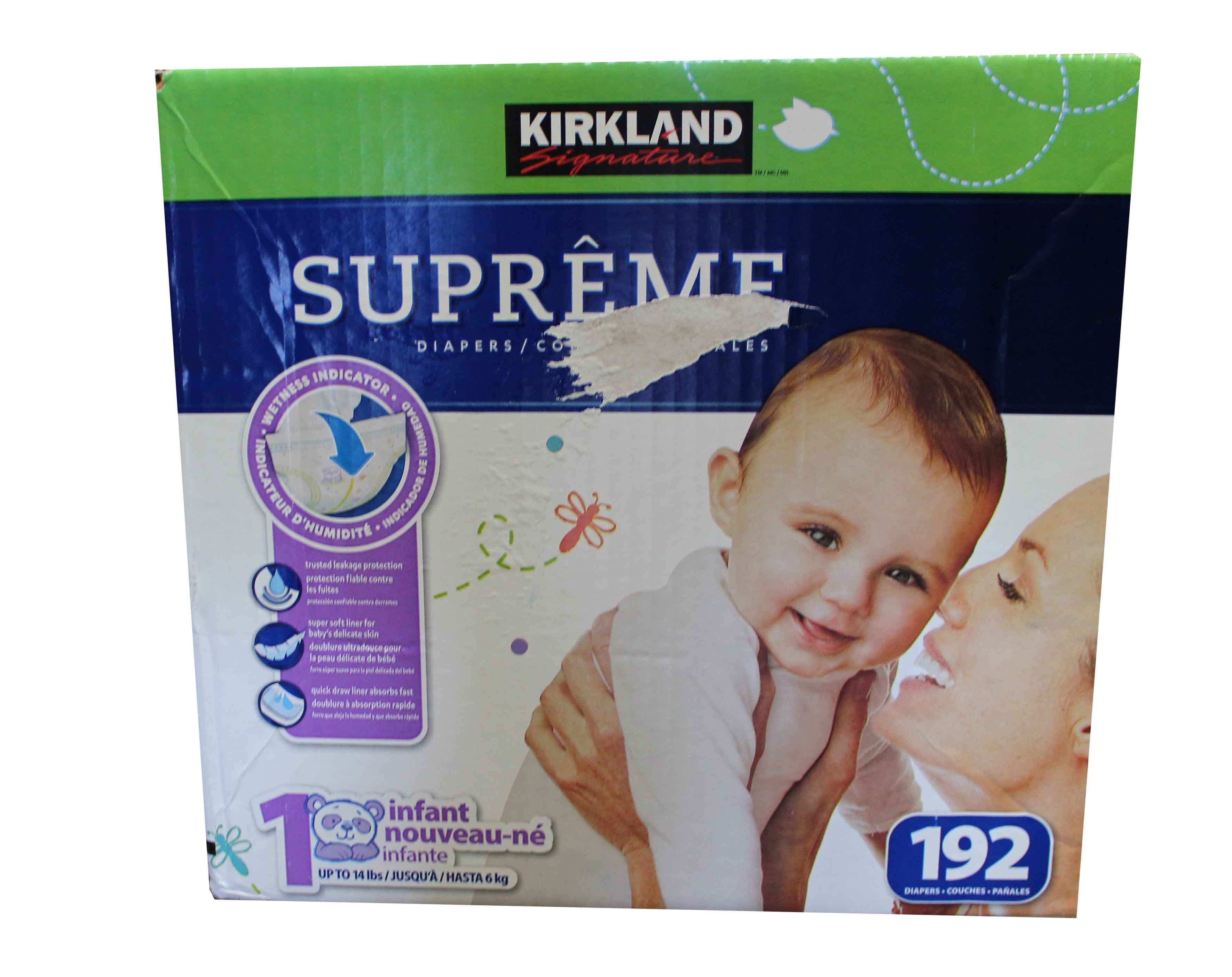 Kirkland Signature Supreme Diapers Sizes 1-6   FREE SHIPPING 