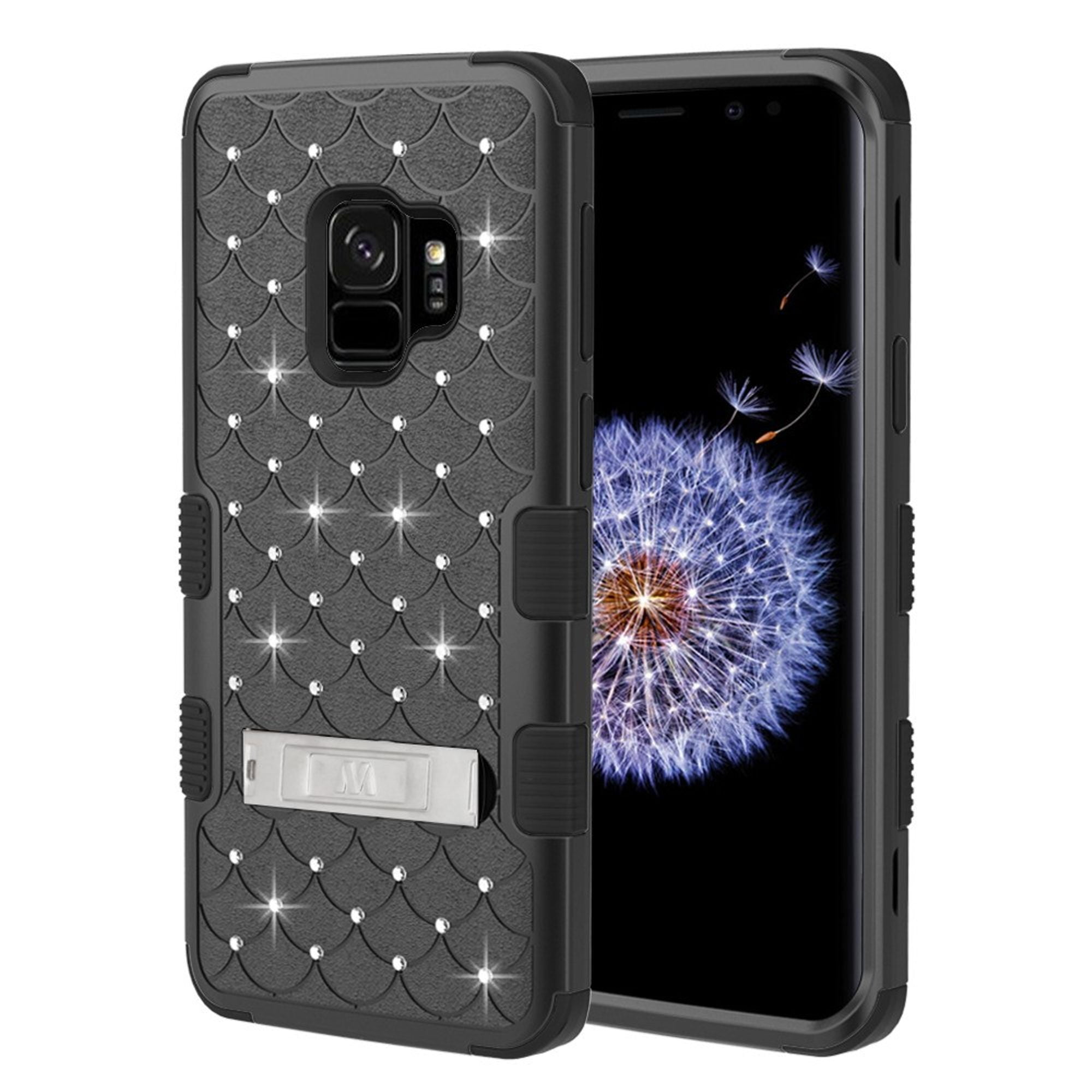 For Samsung Galaxy S9 Case, by Insten Tuff Fullstar Hard Plastic/Soft TPU Rubber Dual Layer
