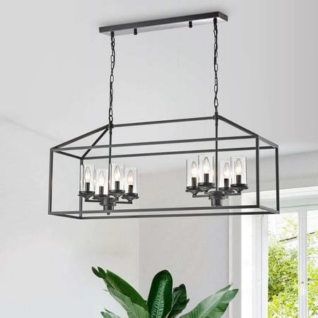 

Hong Kong best New Zhu Yuan lighting Co. Thalia Modern Black Brushed Coffee 8-Light Chandelier for Dining Room Kitchen