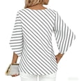 thumbnail image 7 of Miluxas Women's Business Casual Tops 3/4 Sleeve Dressy Blouses office Work Shirts White XL(XL), 7 of 7