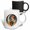 Multicolor, variant on 3drose, Alan Male Name, Moon, Man, Bison Head. Artsy, Brilliant Gift for Man, 11oz Two-tone Blue Mug