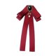 thumbnail image 5 of Broche de pajarita Yinane de cinta s preatadas rojo para dama, 5 of 8