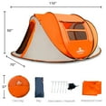 thumbnail image 3 of TY Arts & Culture Outdoor Portable Waterproof Foldable 4-Person Camping Tent  Orange, 3 of 15