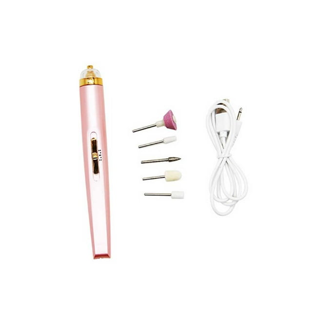 Wweixi Spa 5-in-1 Clou Grinder Professionnel Rechargeable Polissant Outil Ponceuse Gel Enlever Accessoires d'Outils à Main