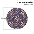 thumbnail image 2 of Honeii Snake And Floral print Leather Coaster Set of 4, ideal for safeguarding your furniture from drinks spills and effortless cleanup-Round Shape, 2 of 6