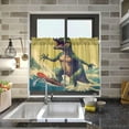 thumbnail image 7 of Coolnuti Dinosaur Surfing Valances for Windows 36 Inch Small Window Blackout Valance Curtains Rod Pocket Window Curtains Treatment for Kitchen Bathroom Cafe, 1 Panel Home Decor, 7 of 7