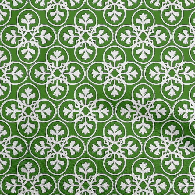 oneOone Silk Tabby Green Fabric Block Sewing Material Print Fabric By The Yard 42 Inch Wide