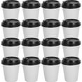 thumbnail image 1 of WORGEOUS 50 tazas de café desechables de aislamiento para llevar taza de papel de doble capa con tapa (12 oz, 350 ml), 1 of 7