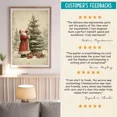thumbnail image 3 of Vintage Santa Claus & Tree Drawing | Neutral Winter Forest Christmas Wall Art |, Matte Canvas Stretched, Posters for Room Bedroom Living Room Bathroom Wall Decor, Posters & Art Prints, Gift., 3 of 7