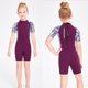 thumbnail image 5 of Soidarity DIVE SAIL Neopreno Manga corta Pantalones cortos Traje de neopreno Rash Guards Niñas Surf UPF 50 Protección solar Niños Snorkel Trajes Deportes acuáticos Púrpura S Soidarity OD003676-01, 5 of 6