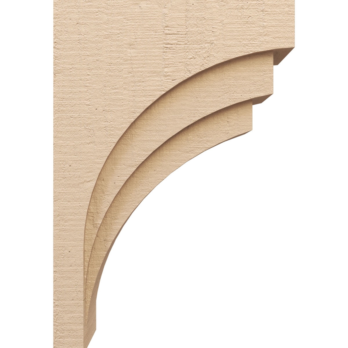 12"W x 24"D x 36"H Classic Rockford Rough Cedar Woodgrain TimberThane Corbel, Primed Tan